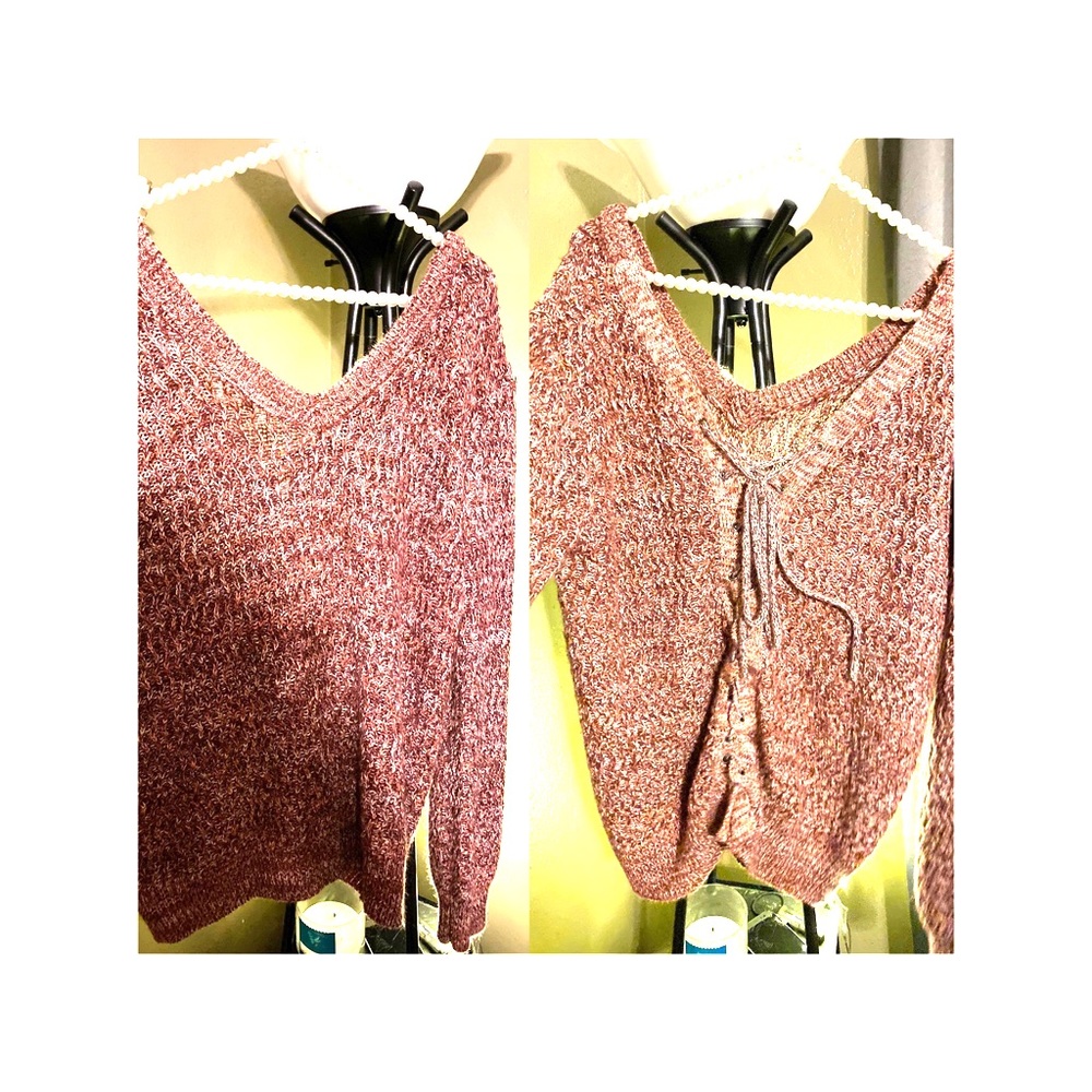 XL Sweater - ties in the back - off the shoulder